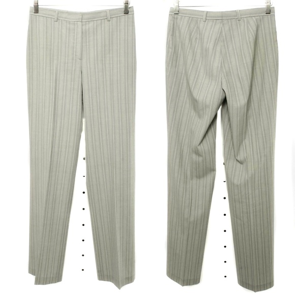 ZANELLA Slate Gray Striped 3 Piece Blazer, Pants & Suit Career Power Suit - Picture 8 of 8